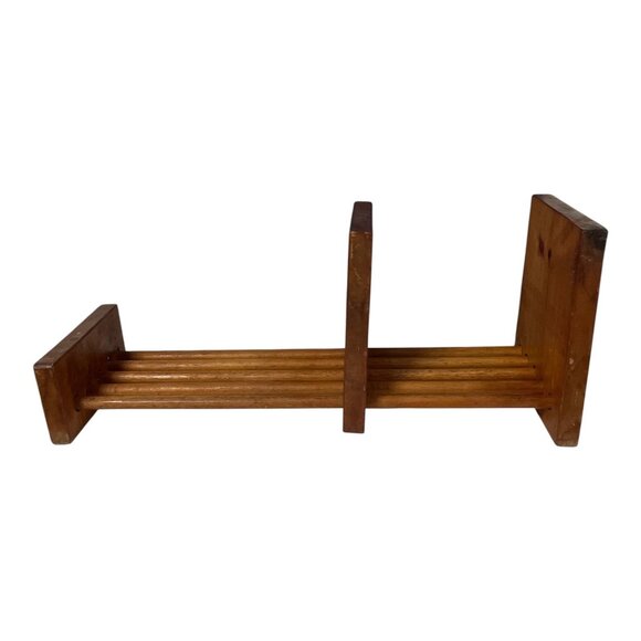 Vintage Wooden Freestanding Rack – Adjustable Divider - Picture 2 of 5